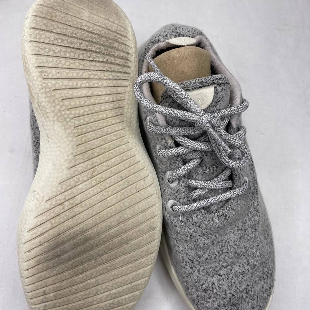 Allbirds wool runners Light dapple grey cream sole womens Tennis Shoe Sz 7. - Picture 7 of 11